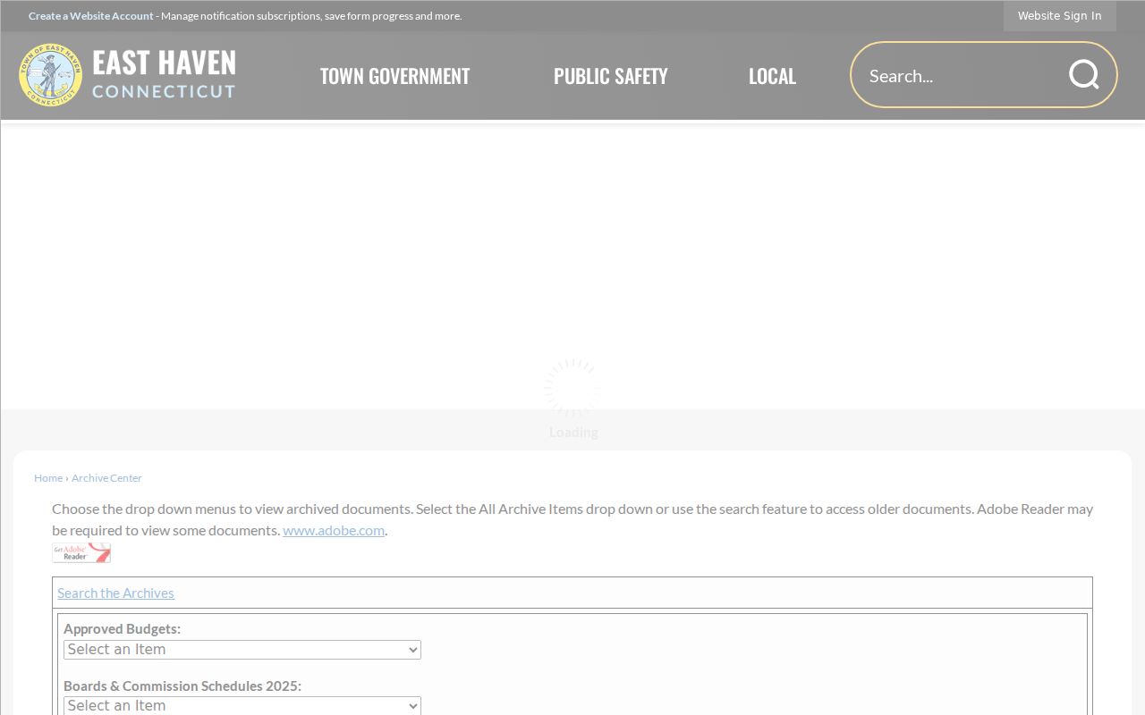 East Haven neighbors municipal archive search