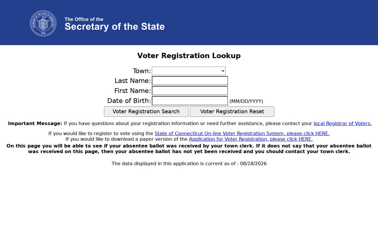 East Haven resident lookup voter registration search