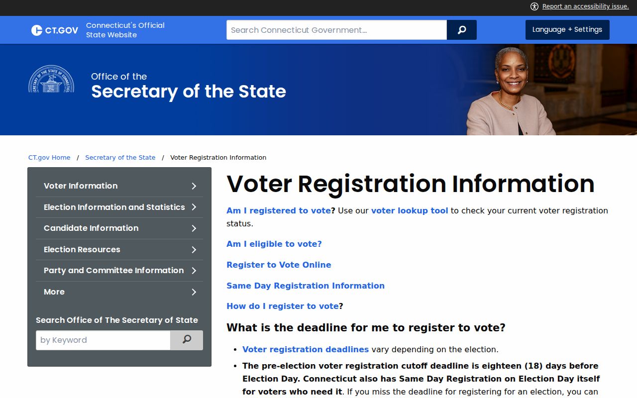 East Haven ZIP code voter information page